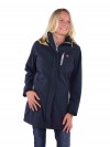 BJØRNSON Softshell Jas Parka Dames Teddy Voering Donkerblauw Melange - 36-56 - DORTE