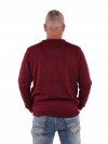 Bjørnson Pullover V-hals Heren - Bordeaux Rood - Lasse