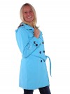 Bjornson Trenchcoat Dames Blauw Atol - Mira