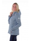 Bjørnson Capuchon Vest Gebreid Dames Blauw - Wenche