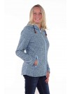 Bjørnson Capuchon Vest Gebreid Dames Blauw - Wenche