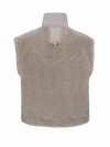 BJØRNSON Elino 8085 Coral Fleece Bodywarmer Dames Zacht / 4 seizoenen - Zand Beige