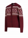 BJØRNSON Emelia Vlakbrei Noors Vest Dames - Cardigan - Bordeaux Rood