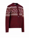 BJØRNSON Emelia Vlakbrei Noors Vest Dames - Cardigan - Bordeaux Rood