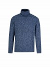 BJØRNSON Coltrui Pullover Wafelpatroon Heren Blauw Melange - FAAS