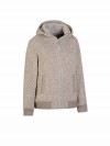 BJØRNSON Gidda Gebreid Hooded Vest Teddy Gevoerd Dames - Zand-Beige