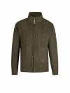 BJØRNSON Gus Kabel-gebreid Vest Fleece Gevoerd Heren - S-6XL - Olijfgroen