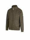 BJØRNSON Gus Kabel-gebreid Vest Fleece Gevoerd Heren - S-6XL - Olijfgroen
