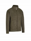 BJØRNSON Gus Kabel-gebreid Vest Fleece Gevoerd Heren - S-6XL - Olijfgroen