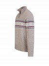BJØRNSON Holger Scandinavische Gebreide Pullover Trui Teddy Voering Heren - Beige