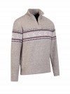 BJØRNSON Holger Scandinavische Gebreide Pullover Trui Teddy Voering Heren - Beige