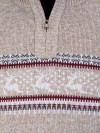 BJØRNSON Holger Scandinavische Gebreide Pullover Trui Teddy Voering Heren - Beige