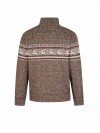 BJØRNSON Holger Scandinavische Gebreide Pullover Trui Teddy Voering Heren - Bruin