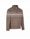 BJØRNSON Holger Scandinavische Gebreide Pullover Trui Teddy Voering Heren - Bruin