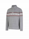 BJØRNSON Holger Scandinavische Gebreide Pullover Trui Teddy Voering Heren - Grijs