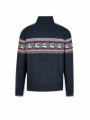 BJØRNSON Holger Scandinavische Gebreide Pullover Trui Teddy Voering Heren - Donkerblauw