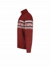 BJØRNSON Holger Scandinavische Gebreide Pullover Trui Teddy Voering Heren - Donkerrood