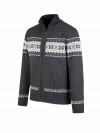 BJØRNSON Scandinavisch Gebreid Wintervest teddy voering Heren Antraciet - Hoyt