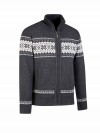 BJØRNSON Scandinavisch Gebreid Wintervest teddy voering Heren Antraciet - Hoyt