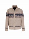 BJØRNSON Scandinavisch Gebreid Wintervest teddy voering Heren Beige - Hoyt