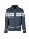 BJØRNSON Scandinavisch Gebreid Wintervest teddy voering Heren Donkerblauw - Hoyt