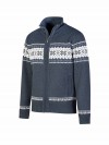 BJØRNSON Scandinavisch Gebreid Wintervest teddy voering Heren Donkerblauw - Hoyt
