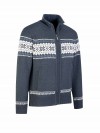 BJØRNSON Scandinavisch Gebreid Wintervest teddy voering Heren Donkerblauw - Hoyt