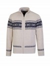 BJØRNSON Scandinavisch Gebreid Wintervest teddy voering Heren Off-White - Hoyt