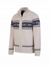 BJØRNSON Scandinavisch Gebreid Wintervest teddy voering Heren Off-White - Hoyt