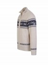 BJØRNSON Scandinavisch Gebreid Wintervest teddy voering Heren Off-White - Hoyt