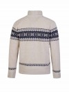 BJØRNSON Scandinavisch Gebreid Wintervest teddy voering Heren Off-White - Hoyt