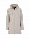 BJØRNSON Parka Gebreid Teddy Vest Gebreid Dames Beige Melange - KAJA