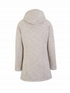 BJØRNSON Parka Gebreid Teddy Vest Gebreid Dames Beige Melange - KAJA