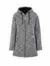 BJØRNSON Parka Gebreid Teddy Vest Gebreid Dames Antraciet Melange - KAJA