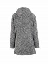 BJØRNSON Parka Gebreid Teddy Vest Gebreid Dames Antraciet Melange - KAJA