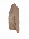BJØRNSON Kasper Kabel-Gebreide Pullover Teddy Voering Heren Bruin Melange 