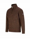 STØRVIK Liam Fijn Gebreide Pullover Teddy Voering Heren - Bruin Melange