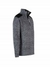 STØRVIK Liam Fijn Gebreide Pullover Teddy Voering Heren - Grijs Melange
