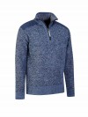 STØRVIK Liam Fijn Gebreide Pullover Teddy Voering Heren - Donkerblauw Melange