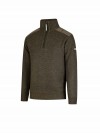 STØRVIK Liam Fijn Gebreide Pullover Teddy Voering Heren - Olijfgroen Melange