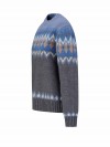BJØRNSON Lina Vlakbrei Trui Pullover Dames - Grijs Blauw - Lila