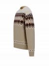 BJØRNSON Lina Vlakbrei Trui Pullover Dames - Zand Beige - Lila