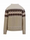 BJØRNSON Lina Vlakbrei Trui Pullover Dames - Zand Beige - Lila