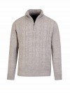 BJØRNSON Lunt Kabel-Gebreide Pullover Teddy Voering Heren - Beige