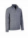 BJØRNSON Lunt Kabel-Gebreide Pullover Teddy Voering Heren - Antraciet Melange