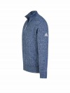BJØRNSON Lunt Kabel-Gebreide Pullover Teddy Voering Heren - Donkerblauw Melange