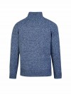 BJØRNSON Lunt Kabel-Gebreide Pullover Teddy Voering Heren - Donkerblauw Melange