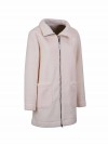 BJØRNSON Milla Curly Fleece Parka Jas Dames - Winterjas - Off-White