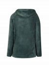 BJØRNSON Rane Coral Fleece Hoody Trui Pullover Dames - Dennengroen