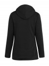 Hooded Sweatvest Teddy Voering Dames Zwart - 36-56 - SIGRID